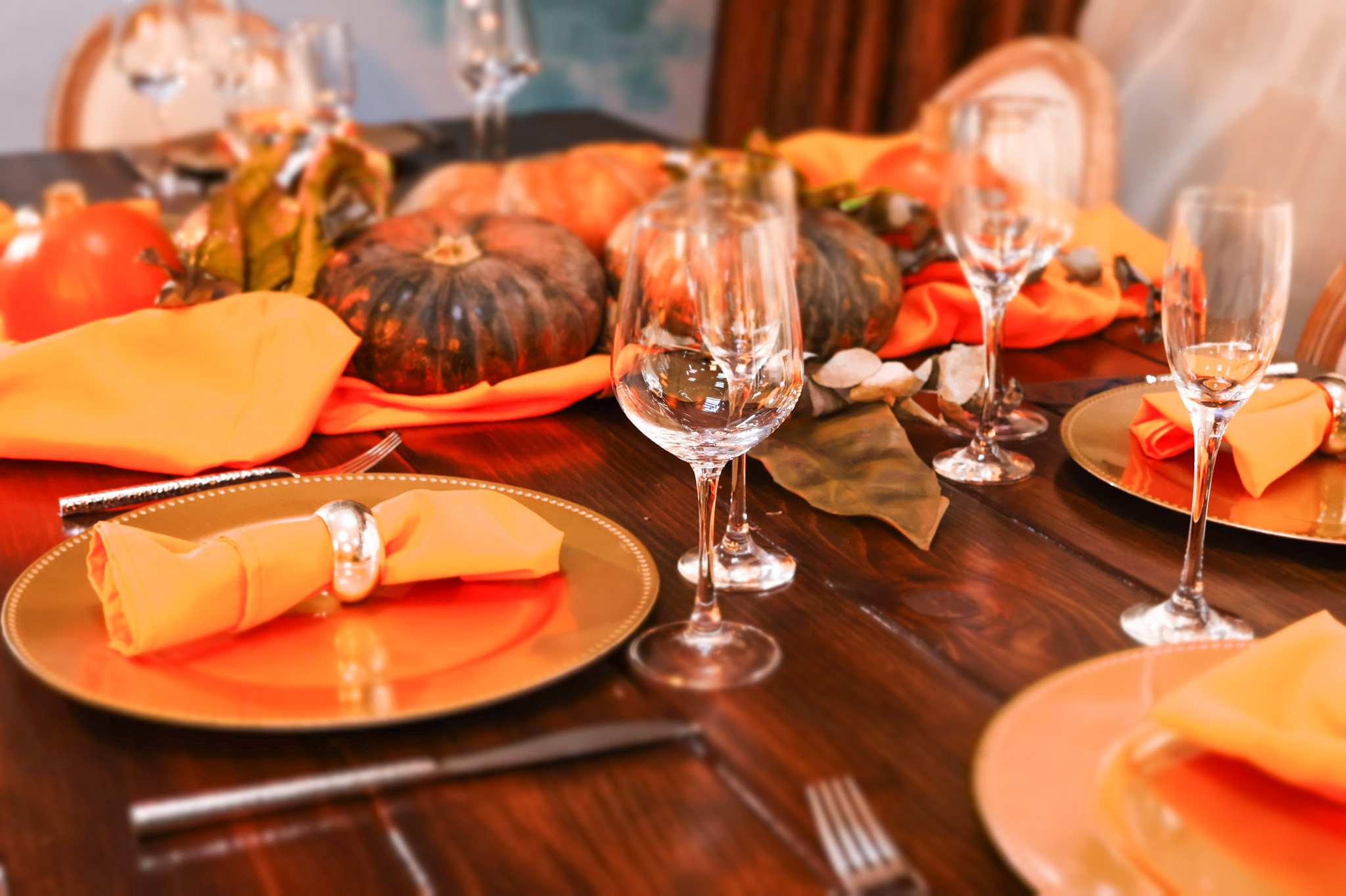 Decoración de mesa otoñal
